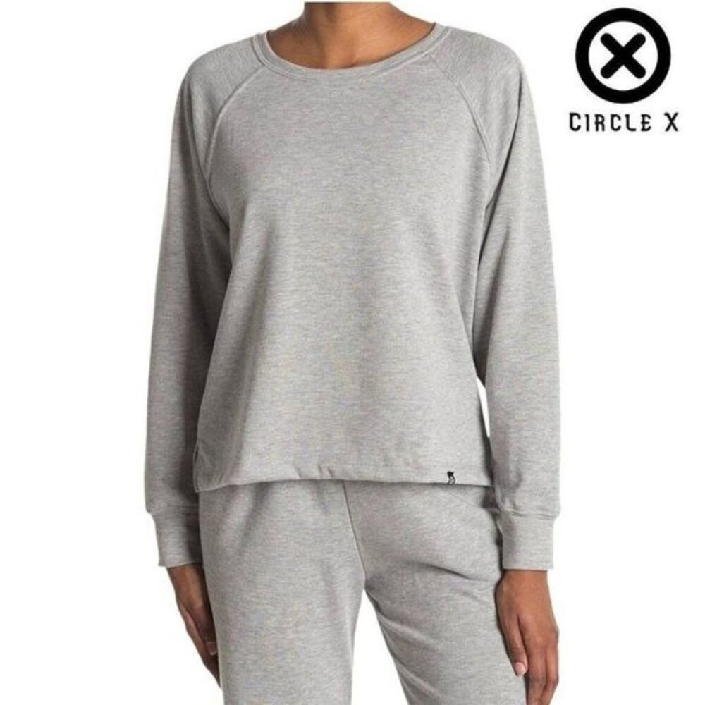 Women's Crew Neck‎ Pullover Sweatshirt Long Raglan Sleeve Sweater by Circle